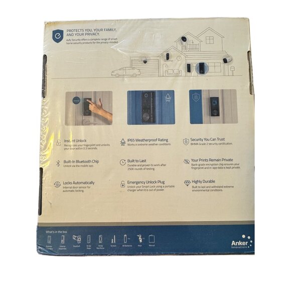 Eufy Fingerprint Identification Model T8510 Smart Lock Model Sealed NWB By Anker - Picture 2 of 6